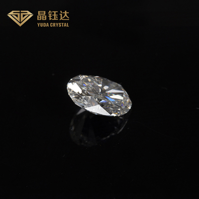 1.0 ila 2.0ct HPHT Gia Elmas Laboratuvar Büyümüş Beyaz Oval Şekil Sıfır Şık Kesim